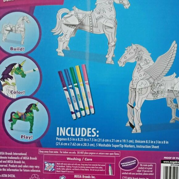 3D Puzzle Unicorn Pegasus Set - Build & Color 🧩 - Picture 4 of 10